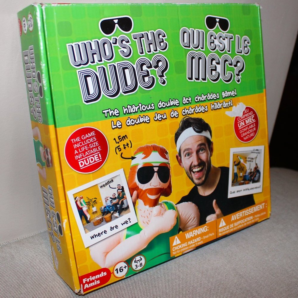 3/$55❤️sealed WHO'S THE DUDE? hilarious double act charades game Qui est le mec?